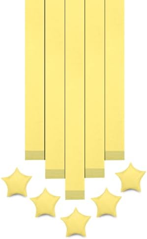 FoDau770 Solid Color Star Paper Strips - 360 Sheet, Light Yellow