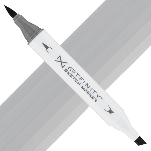 Artfinity Sketch Markers - Neutral Gray 4 NG4, Vibrant, Professional, Dye-Based Alcohol Markers for Artists, Drawing, Travel, & More