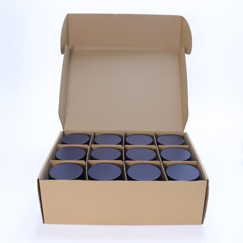 24 Pack 8oz Matte Full Black Candle Tins for Making Candles - Bulk Metal Candle Containers with Lids. Empty Round Candle Jars for DIY & Travel. Shatterproof & Sturdy Vessels for Small Business.