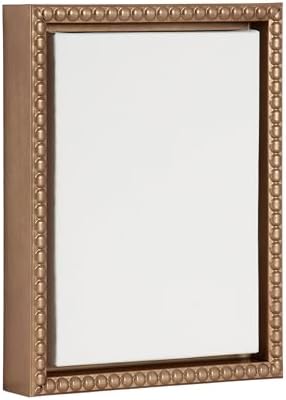 Kate and Laurel Sylvie Blank Framed Canvas Wall Art, 8x10 Gold Beaded, Modern Empty Canvas for Paint-Your-Own Art, Ready to Paint Premium Canvas Already Framed