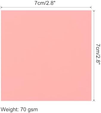 MECCANIXITY 50 Sheet Origami Paper Double Sided Phosphor 2.5x2.5 Inch Square Sheet for Art Craft Project, Beginners, Gift Decoration