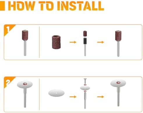 HARDELL 69pcs Rotary Tool Accessories Kit Universal 1.0 1.6 2.3mm