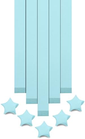 FoDau770 Solid Color Star Paper Strips - 360 Sheet, Sky Blue