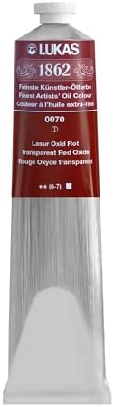 Lukas 1862 Professional German Oil Paint, Transparent Red Oxide - w/Beeswax & Non-Yellowing Sunflower Oil, Short Drying Time, Smooth, Outstanding Lightfastness