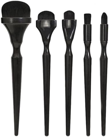 5 Pack Charcoal Blending Brushes Set, Multi-Size Soft Synthetic Fiber Art Paint Brushes for Acrylic, Oil, Watercolor & Gouache, Suitable for Artists, Teachers and Students