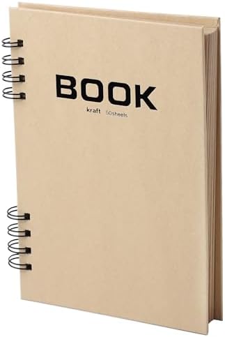 SuyuanArt A5 Toned Tan Sketch Pad, 5.5" x 8.5" (1 Pack, 50 Sheets) - Spiral Bound Mixed Media Sketchbook for Drawing, Doodling, Sketching & Painting - Acid Free, Artist Paper for Charcoal, Pencil, Pen