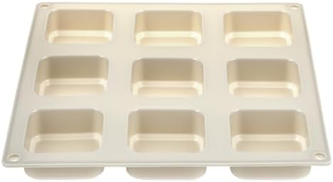 QWORK Silicone Soap Molds, 4 Pcs 9 Cavities Square Molds Set, Square Chocolate Baking Mould