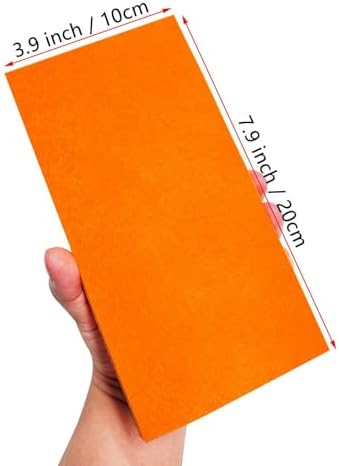 Jtnohx Self Adhesive Felt Sheets Adhesive Backed Felt Fabric Orange 33Pcs