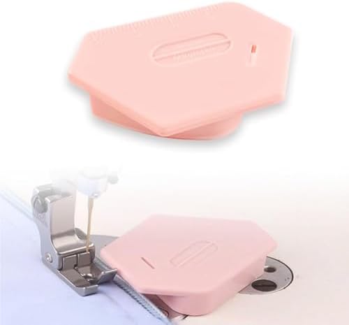 Magnetic Seam Guide for Sewing Machine, New Upgraded Multi-Purpose Tool Polygonal Strong Magnetic Gauge, Multifunctional Polygonal Hemmer Guide with Scale, Sewing Accessories Supplies (Pink)