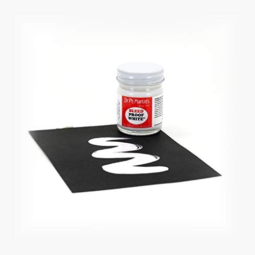 Dr. Ph. Martin's Bleed Proof White Fine Art Paint, 1.0 oz, White, 1 Jar