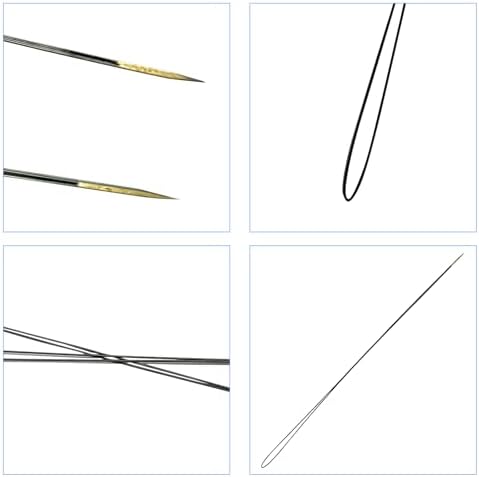 Fbshicung 2PCS Professional Needle Threader for Embroidery Machines, Compatible with Tajima & SWF Chenille Machines, Durable Metal Threading Tool (210mm)