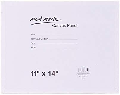 Mont Marte Canvas Panel (Pack of 6), 11 X 14 inches, Canvas Panel Great for Students to Professional Artists