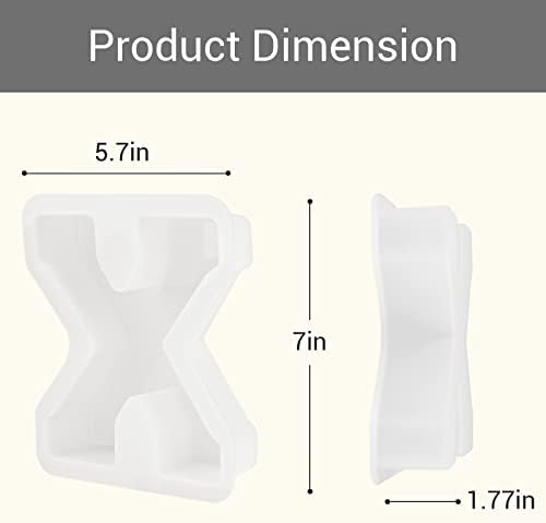Gartful 7 Inch Large Letter Molds for Resin, 3D X Capital Alphabet Epoxy Resin Mold, A to Z Thick Resin Letter Molds for Making Letters, Word Sign Art, DIY Crafts, Making Cake, Party Home Decor