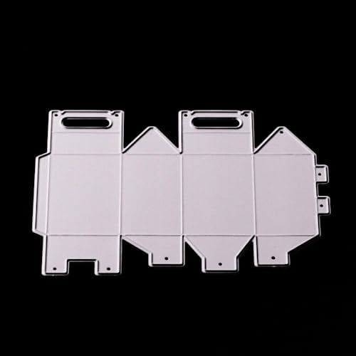 Silver Cutting Dies Gift Box Stencil, Cutting Dies Embossing Card Making Die Cuts Scrapbooking Dies Cut Stencil for DIY Scrapbook Album Paper Card,Die-Cutting and Embossing,Scrapbooking Die-Cuts
