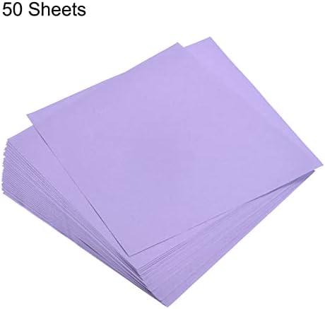 MECCANIXITY 50 Sheets Origami Paper Double Sided Purple 6x6 Inch Square Sheet for Art Craft Project, Beginners, Gifts Decor
