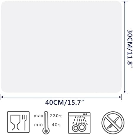 Gartful 2 Pack Silicone Crafting Mats, 15.7" x 11.8" Silicone Mat For Crafts, Large Heat Resistant Sheet For Jewelry Casting, Epoxy Resin, Wax Seal, Drawing, Countertop Protector, Placemat,Translucent