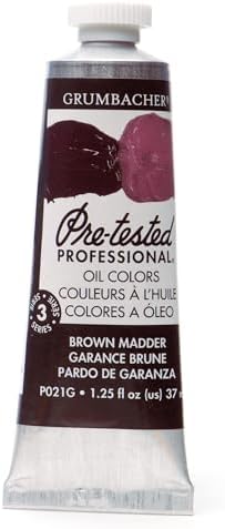Grumbacher Pre-Tested Oil Paint, 37ml/1.25 Ounce, Brown Madder (P021G)