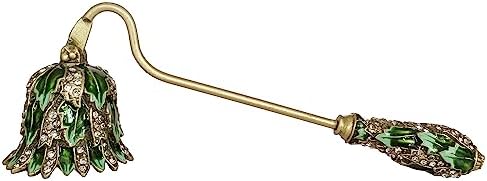 Candle Snuffer, Unique Candle Extinguisher Snuffer, Decorative Candle Extinguisher Metal Candle Tool (Green Leaf)