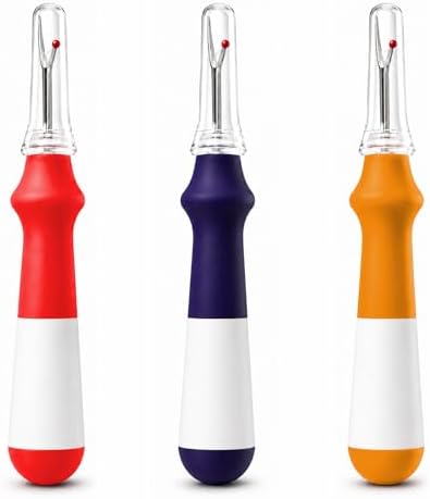 Lhedon Seam Ripper 3 PCS, Seam Rippers for Sewing, Ergonomic Grip, Colorful Large Thread Stitch Remover Tool Handy Stitch Rippers for Sewing Crafting Removing Hems and Seams