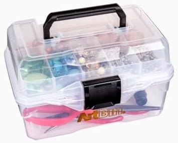 ArtBin 6890AG Small Project Box, Portable Art & Craft Organizer with Lift-Out Tray, [1] Plastic Storage Case, Clear