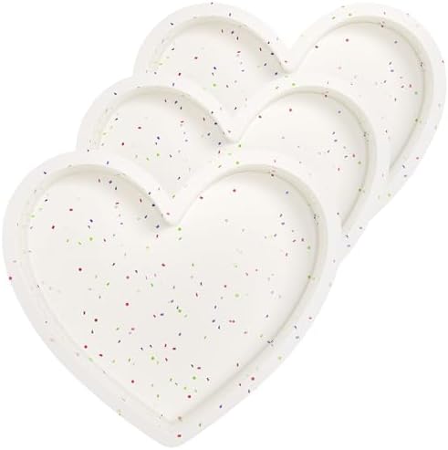 10 Inch Heart Shaped Silicone Cake Pans, Cream, Set of 3