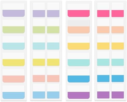 360 Pcs Sticky Index Tabs, Colored Book Sticky Tabs for Notebooks, Repositionable Page Tabs for Notebooks File Classification (1 Inch, 1.8×1 Inch)