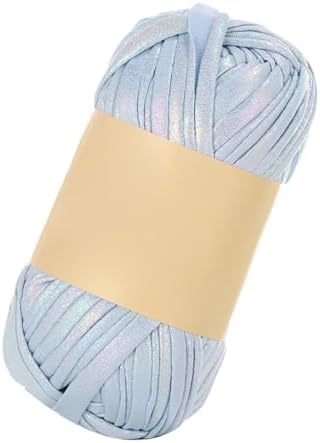 EUBUY Crochet T-Shirt Yarn, Polyester, Blue, 100 Grams, Universal Size