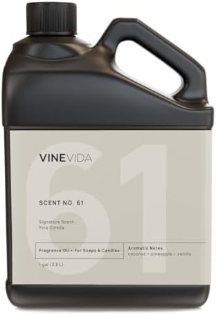 VINEVIDA [128oz] Pina Colada Fragrance Oil for Candle Making and Soap Making - Premium Candle Scents for Soy Candles