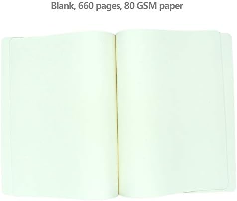 Thick Sketchbook 660 Pages Notebook Soft Faux Leather Cover Journal 80GSM Paper Notepad Drawing Book Memo Writing Sketch Pad Diary Notebook