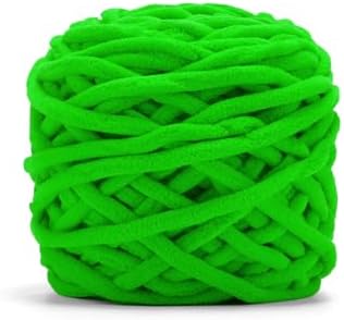 Dark Green Chunky Chenille Yarn, #6 Super Bulky, 3.5 oz/72 Yards