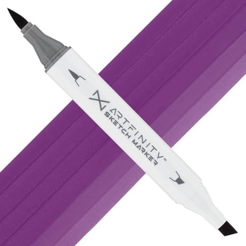 Artfinity Sketch Markers - Pale Blackberry V4-6, Vibrant, Professional, Dye-Based Alcohol Markers for Artists, Drawing, Travel, & More