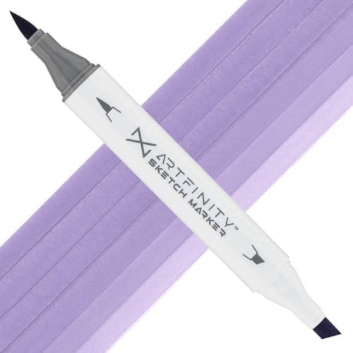Artfinity Sketch Markers - White Lilac BV1-4, Vibrant, Professional, Dye-Based Alcohol Markers for Artists, Drawing, Travel, & More