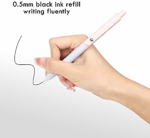Ddaowanx Gel Pens Set,10 Pcs 0.5mm Retractable Quick Dry Black Ink Pens (Pack of 2)
