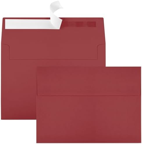 50 Packs Wine Red 5x7 Envelopes 5x7, Deep Red Color A7 Envelopes, Burgundy Invitations, Photos, Greeting Cards, Mailing