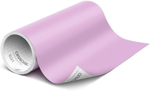 ORACAL 631 Matte Lilac Vinyl Durable Roll Easy to Weed Permanent Adhesive Craft Vinyl for Plotting Machines, Decals & DIY Projects 12” x 15ft + Transfer Tape 12" x 24"