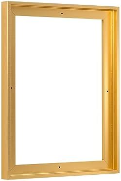 Pixy Canvas Floater Frame 16x48 for 0.75 inch Deep Canvas Paintings/Canvas Prints/Wood Canvas Panels/Wall Art/Wall Decor/Home Decor/Artwork, (Brass Gold, 16 x 48 inch, Portrait)