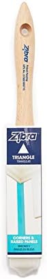 Zibra Triangle Paint Brush for Wall Corners, Doors, Cabinets and Detailed Molding, 1.25-inch, Artist Brush