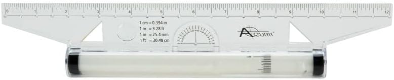 Acurit Rolling Ruler - A Must Have 4-in-1 Tool for Any Artist, Perfect for Illustrations, Drawings, Measurements, Line and Angle Drawing, & More! - Single