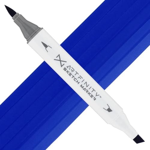 Artfinity Sketch Markers - Ultramarine B4-7, Vibrant, Professional, Dye-Based Alcohol Markers for Artists, Drawing, Travel, & More