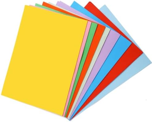 A4 Colored Origami Paper 100 Sheets - 10 Vibrant Colors Premium Craft Paper, Smooth Non-Toxic Paper for DIY Crafts, Scrapbooking, School Projects & Art Making