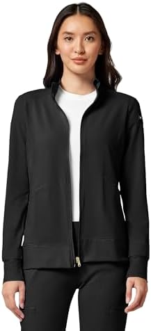 Cherokee iFlex Scrub Jacket for Women 2 Pocket Zip Front