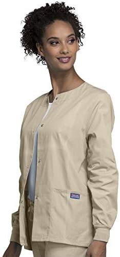 Cherokee WW Originals Scrubs Jacket for Women Snap Front 3 Pockets