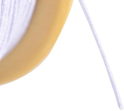 KONMAY Elastic Thread for Sewing Machine, 500 Meters 0.5mm White for Shirring, Smocking, Gathering, Stretchy Strings for Bracelets