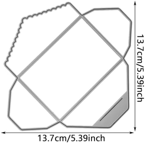 Scrapbooking Die-Cuts for Card Making, Christmas Metal Cutting Dies, Paper Craft Punch Template, Background Embossing Stencils, DIY Album Décor (Envelope-13.7x13.7cm)