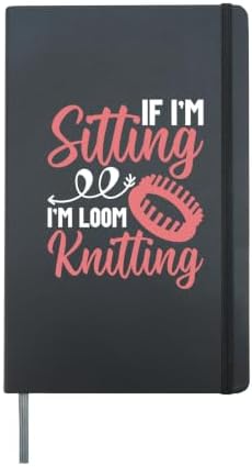 Loom Knitter Tools Machine Fiber Artist Yarn Loom Knitting Hardcover Journal, Black