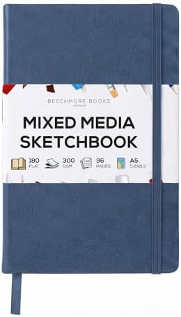 Beechmore Books A5 5.8x8.3 Mixed Media Sketchbook 300 GSM/140LBS