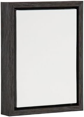 Kate and Laurel Sylvie Blank Framed Canvas Wall Art, 8x10 Dark Gray, Modern Empty Canvas for Paint-Your-Own Art, Ready to Paint Premium Canvas Already Framed