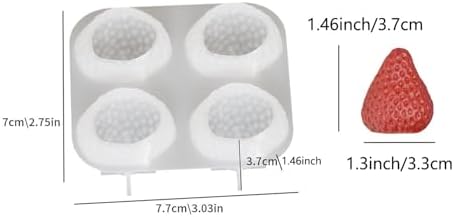 2pcs Large Strawberry Grape Soaps Mold Soap Making Kit for Soap Making Gift (Without Soaps)