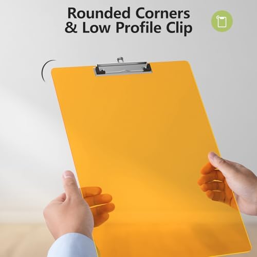 Extra Large Clipboard, 11 x 17 Orange Plastic Drawing Board