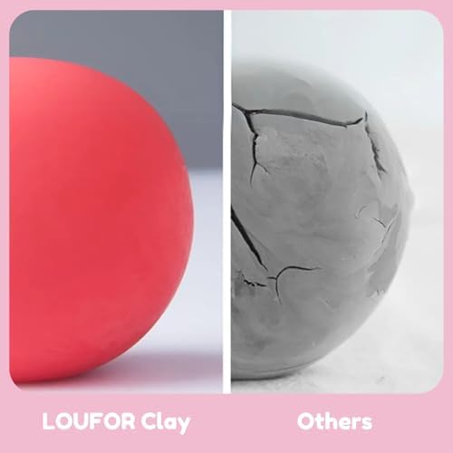LOUFOR Air Dry Clay Kit -12 Animals Modeling Clay for Kids Arts and Crafts